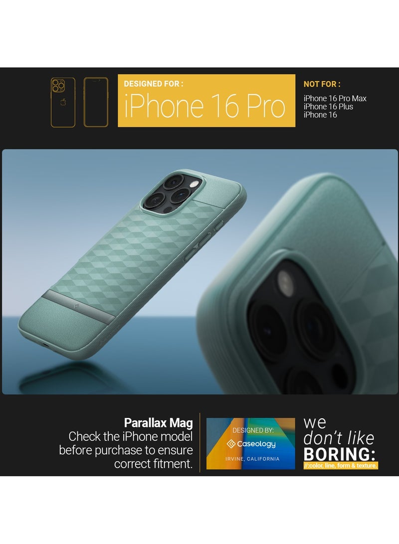 Caseology Parallax Mag for iPhone 16 PRO MagSafe Case Cover Mil Grade - Sage Green - Image 2