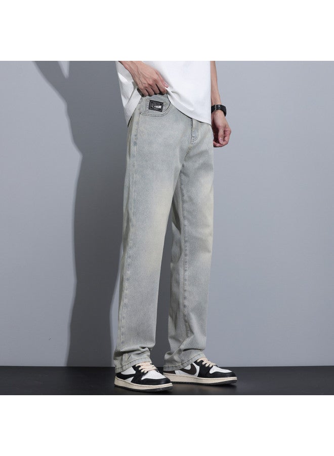 EPTISON High Street Fashion Wide Leg Pants - Loose Comfortable Versatile Casual Trousers For Men, Summer Youth Straight Leg Denim Jeans For Men - Image 5