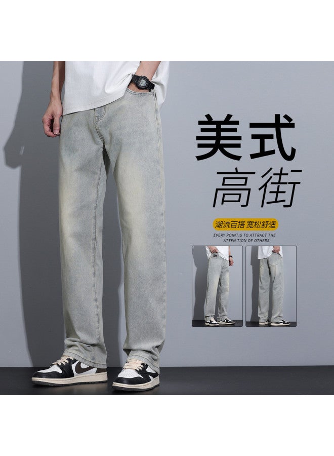 EPTISON High Street Fashion Wide Leg Pants - Loose Comfortable Versatile Casual Trousers For Men, Summer Youth Straight Leg Denim Jeans For Men - Image 2