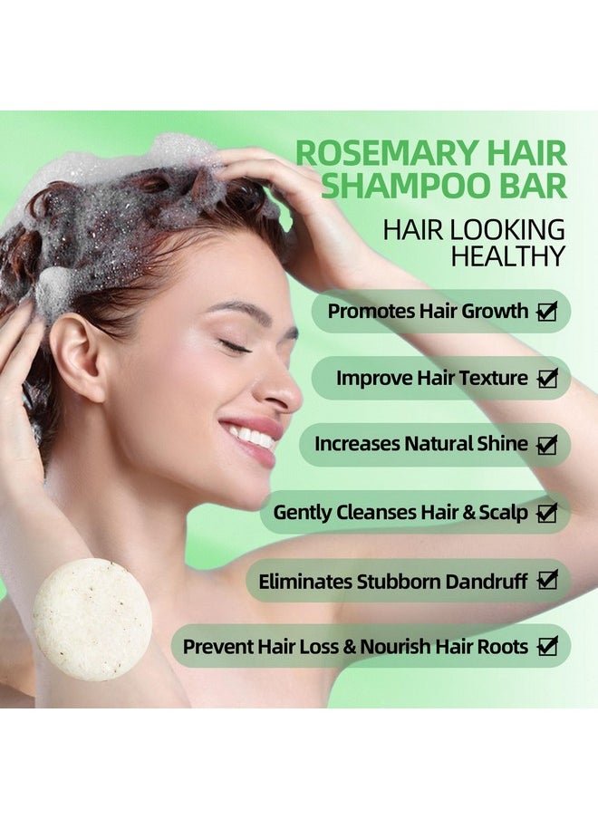 DBEAUTYM 2 Pack Rosemary Hair Shampoo Bar,Deep Cleansing for Scalp Hair Loss Shampoo Soap,Organic Shampoo Oil Control,Solid Shampoo Bar for Hair Growth, Refreshing and Hydrating Bar for Mothers Day Gifts  - Image 4