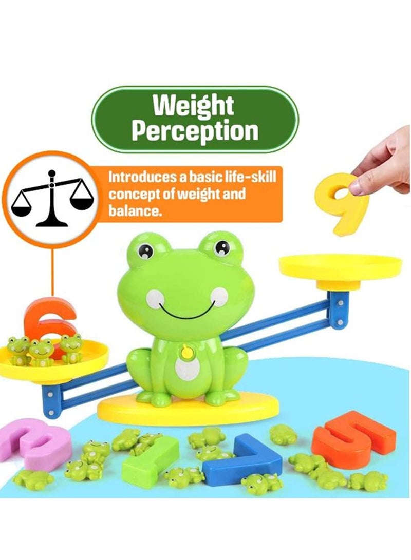 DURKU Balance Counting Cool Math Games, Fun Math Educational Toy with Weights, Numbers, and Frog Figures, STEM Educational Homeschool Preschool Activity for Toddlers & Kids - Image 4