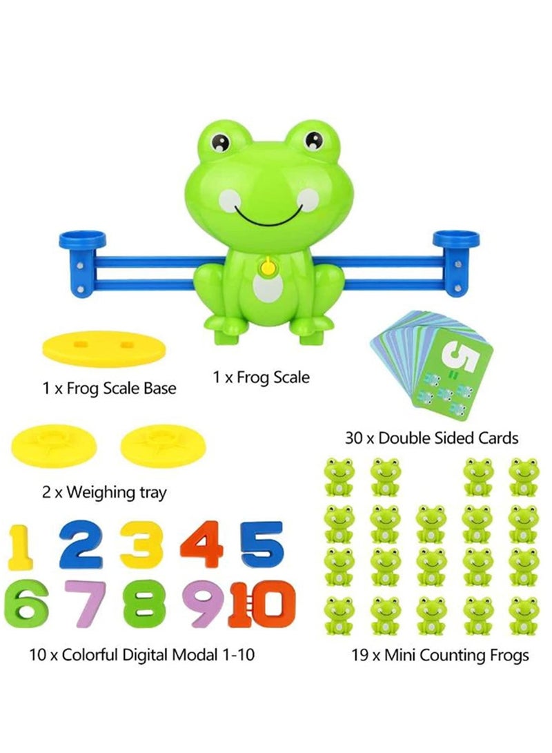 DURKU Balance Counting Cool Math Games, Fun Math Educational Toy with Weights, Numbers, and Frog Figures, STEM Educational Homeschool Preschool Activity for Toddlers & Kids - Image 5