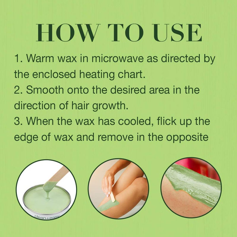 Clean + Easy BAREzilian Hard Wax, Non-Strip Hair Removal Depilatory Wax for Full Body, Bikini Brazilian Waxing, Great for Sensitive Skin - Ideal for Women and Men, 14 oz - Image 5