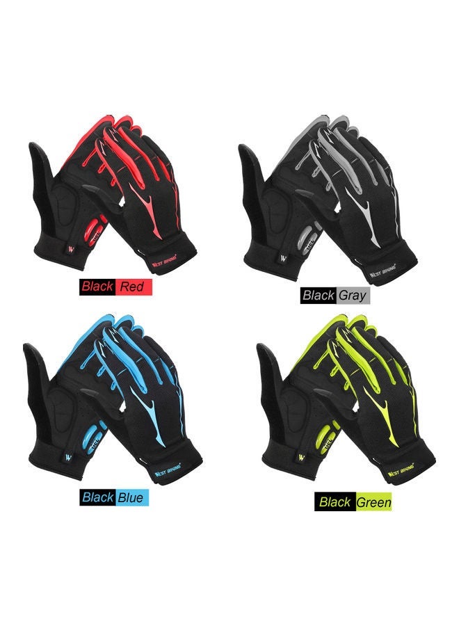 NIBEMINENT Mountain Bike Gloves Full Finger Touch Screen Anti-skid Cycling Wear-resistant Breathable Women and Men Gel Palm Mittens Shock-Absorbing MTB Road Bicycle XL 24*4*21.5cm  - Image 5