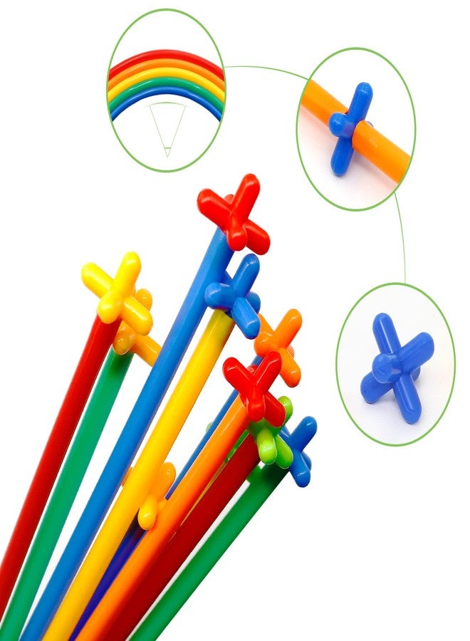 Ggiibro Creative Straw STEM Building Toys 450Pcs Aged for 3-5 5-7 Preschool Kids Constructor Toy Thin Tube Toy DIY Educational Interlocking Plastic Engineering Toys Kit for Boys and Girls - Image 2