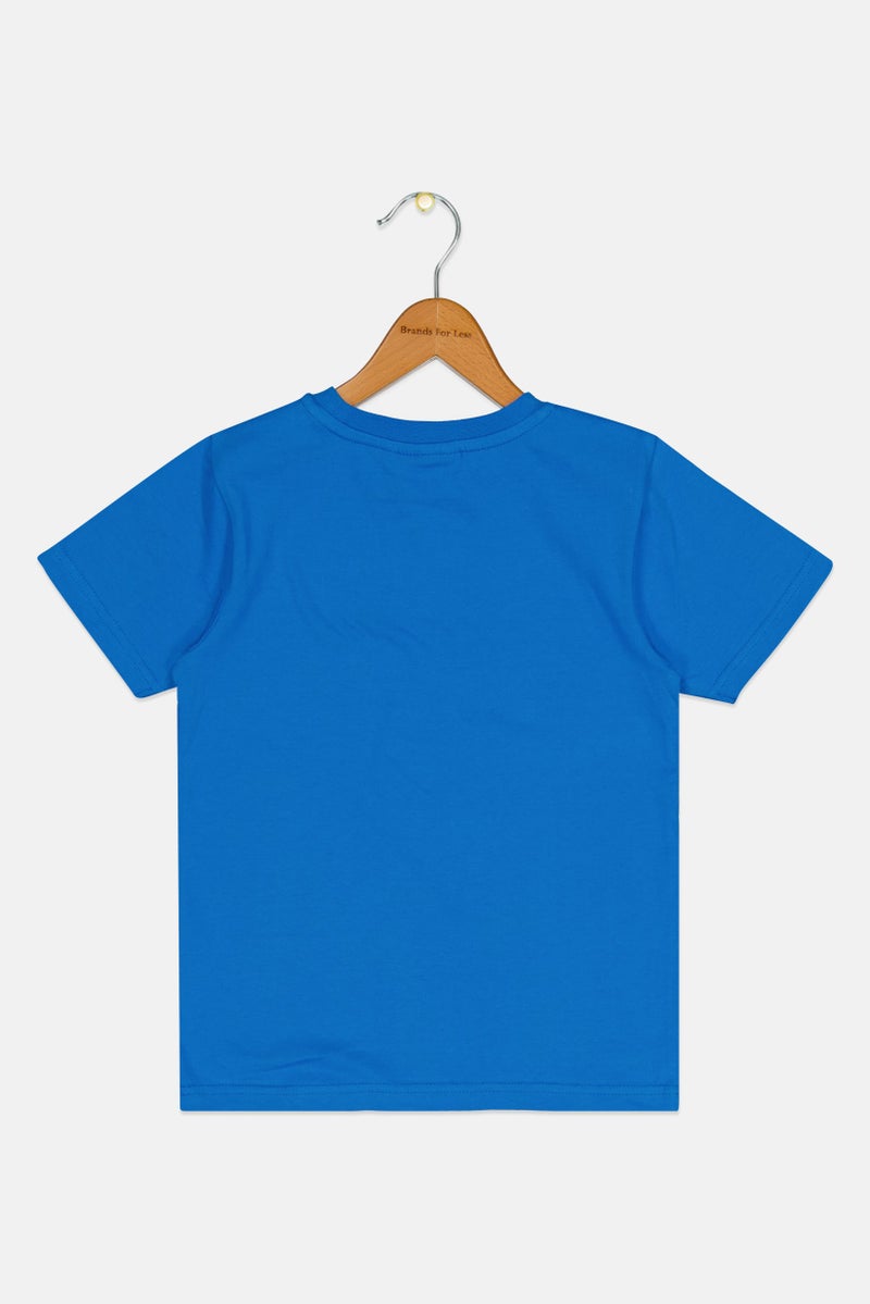 PERRY ELLIS Kids Boy Short Sleeve Graphic Print T-Shirt, Blue - Image 2