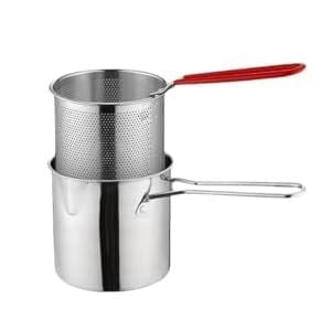 PIHARVA Small Deep Frying Pot With Strainer Basket Cloud Search Deep Frying Pan Deep Frying Pot For Frying French FriesChicken WingsShrimpFishBoilingpasta Charcoal Water Filters Deep Fryer - Image 4