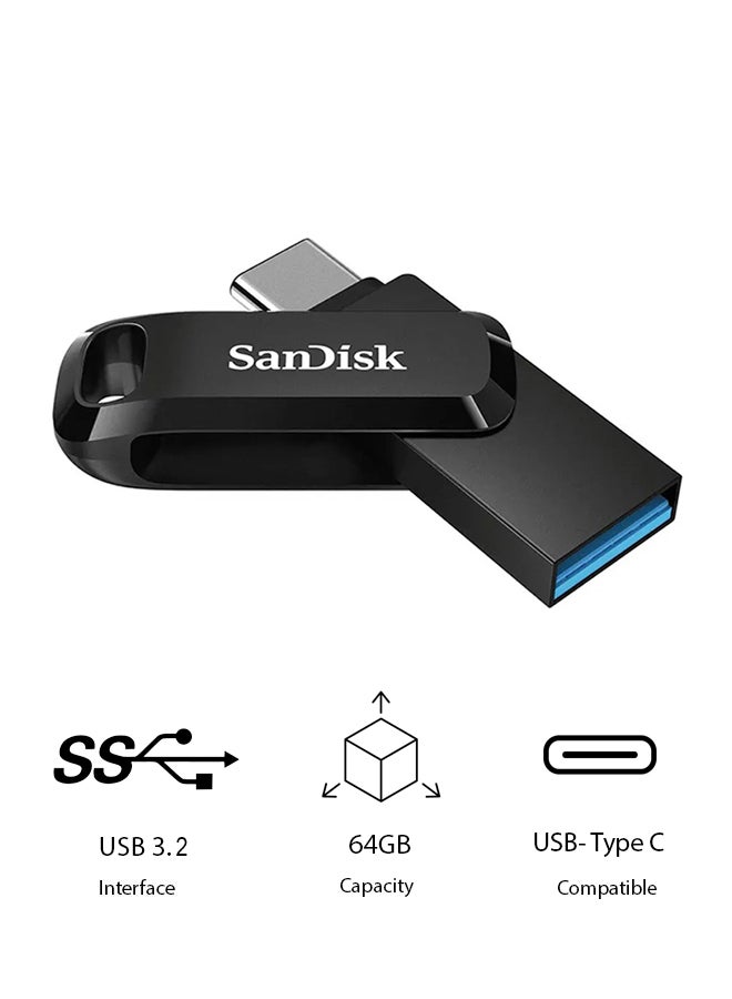 sandisk 64 GB Ultra 2 in 1 flash Dual Drive Go USB 3.2 Type C SDDDC3-064G-G46 64 GB