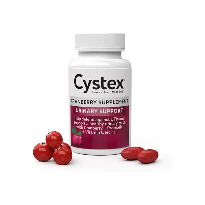 Cystex Cranberry Urinary Health Supplement - 3-in-1 UTI Protection with Probiotics, Prebiotics, & Vitamin C - Supports Vaginal pH, Yeast Balance, & Urinary Health - Fast-Acting - Sugar-Free - 75-Count - Image 1