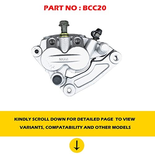 NIKAVI BCC20 Rear Brake Caliper Assembly Compatible for Bajaj Pulsar 135 / Discover 125 / Discover 125 ST (Front) - Image 5