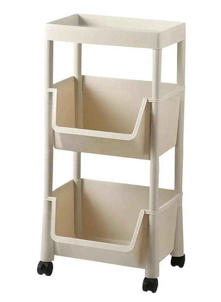 RACK STORE - MULTI-PURPOSE UTILITY ROLLING CART WITH WHEELS – IDEAL FOR KITCHEN, BATHROOM, LAUNDRY ROOM AND LIVING SPACES - Image 1