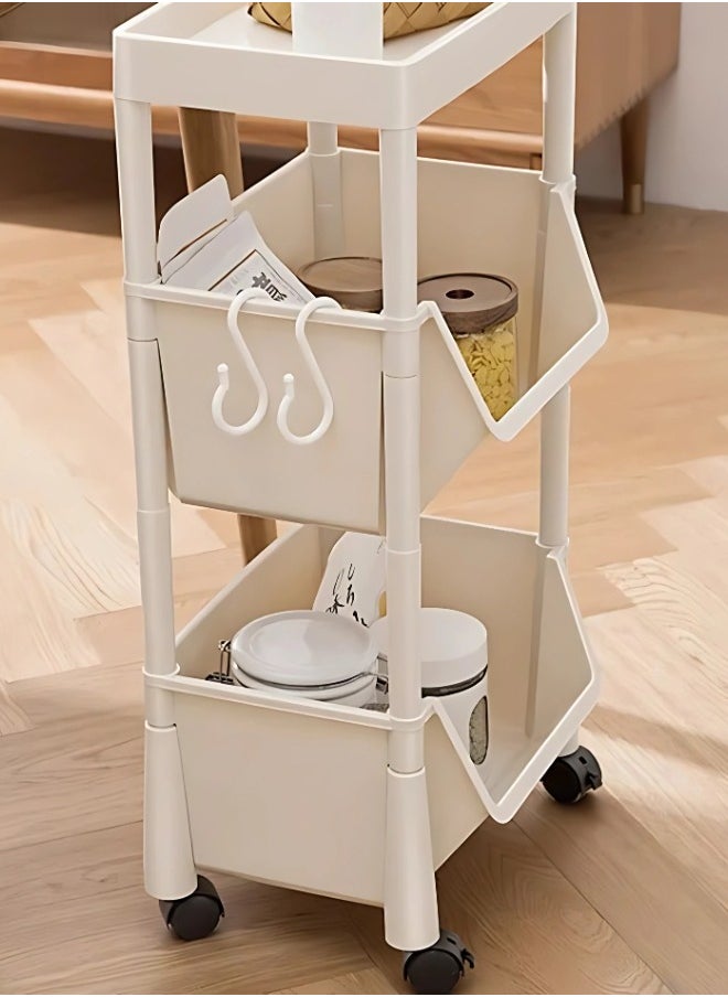 RACK STORE - MULTI-PURPOSE UTILITY ROLLING CART WITH WHEELS – IDEAL FOR KITCHEN, BATHROOM, LAUNDRY ROOM AND LIVING SPACES - Image 1