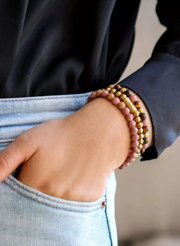 Rebel & Rose Winter Glow - Yellowgold ionplated Bracelet - 6mm S - RR-60060-G-S
