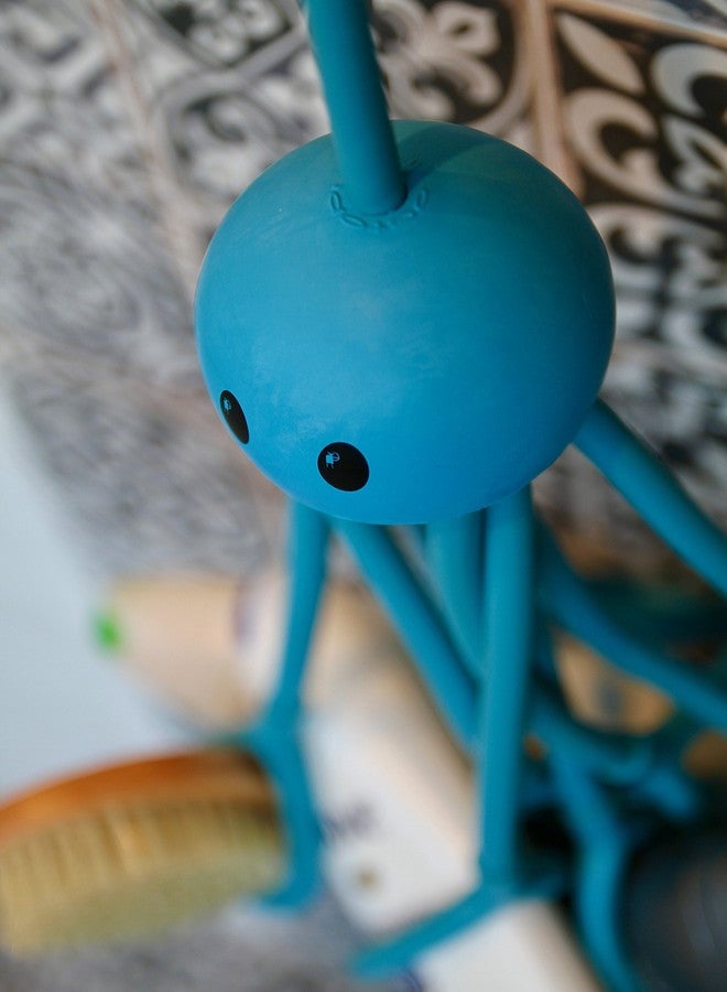 Octopus Formverkert Octopus Shower Caddy (in Blue) - Shower Gel Shampoo Conditioner Brush Razors Toys Accessories Holder, 9 Slots, Fits All Sized Bottles, Stylish Fun Bath Shower Organizer, Designed in Sweden - Image 5