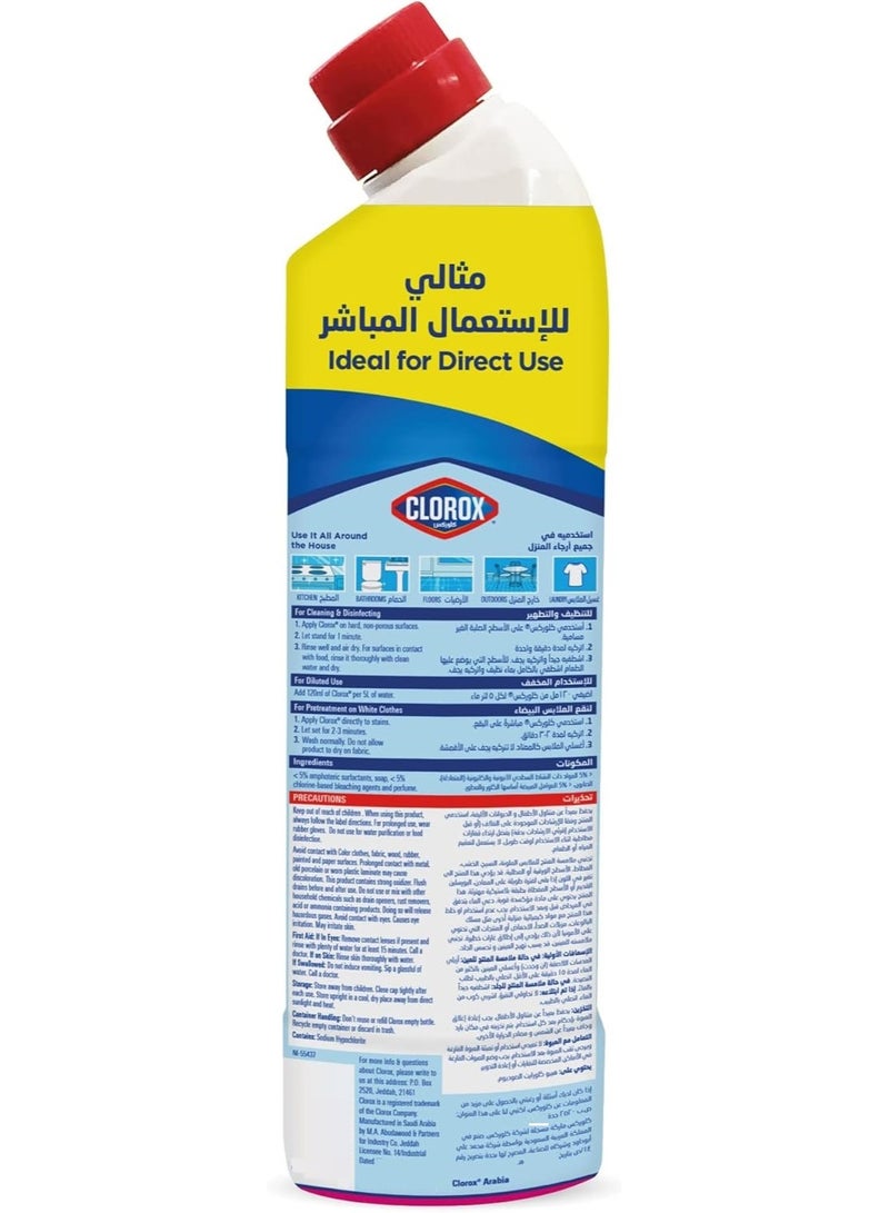 Clorox Floral Magic Bleach Gel & Cleaner Kills 99.9 Percent Of Germs 750ML - Image 2