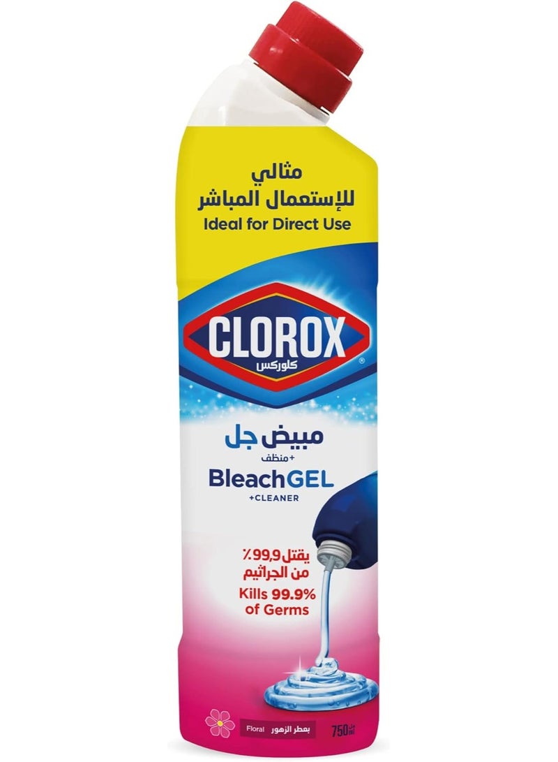 Clorox Floral Magic Bleach Gel & Cleaner Kills 99.9 Percent Of Germs 750ML - Image 1
