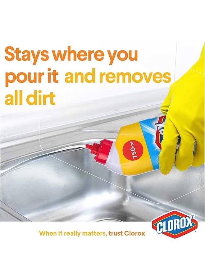 Clorox Floral Magic Bleach Gel & Cleaner Kills 99.9 Percent Of Germs 750ML - Image 4