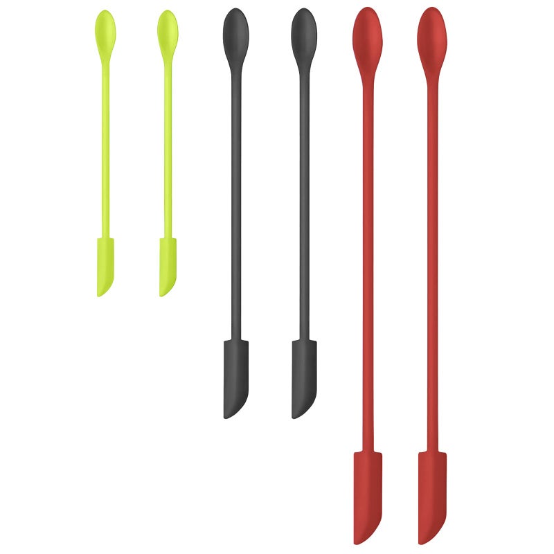 Makeup Spatula 6Pcs Silicone Spatula Set Mini Small Spatula for food Bottle Beauty Spatula Tiny Lotion Jar Scraper to Get Last of Makeup OutMulticolor