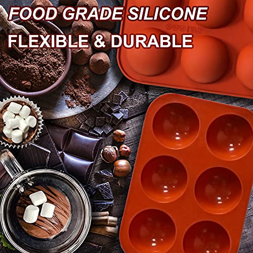 Lerykin 6 Holes Medium Semi Sphere Silicone Molds, 3 Packs Half Sphere Silicone Baking Molds for Making Chocolate, Cake, Jelly, Dome Mousse - Image 3