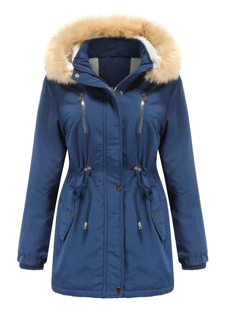 Loquat Women's Thickened Detachable Cap And Velvet Jacket - Image 1