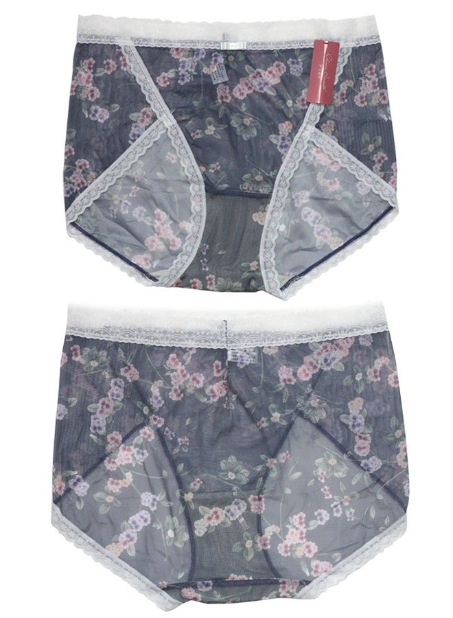 Royee 6PCS Women Underwear Hipster Panties, Soft Lace Trim Briefs Breathable Bikini Undies  - Image 2