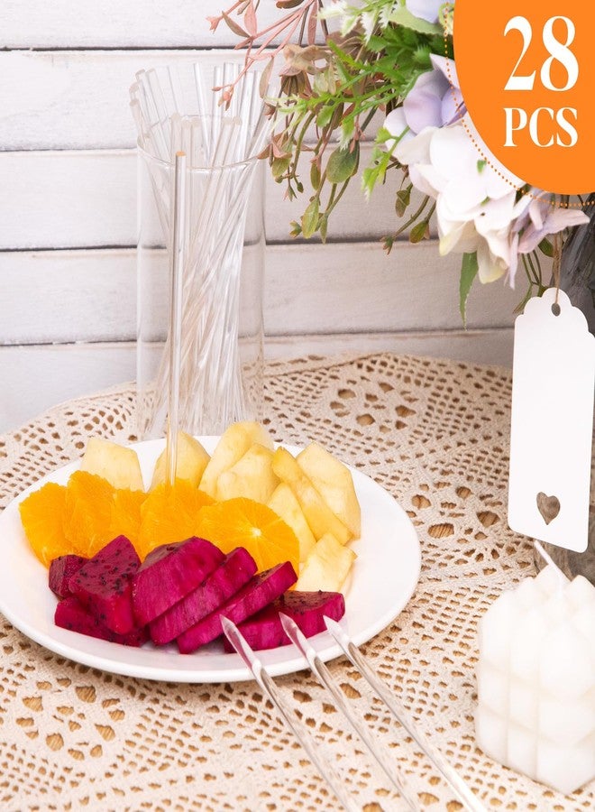 HANSGO 28PCS Acrylic Cake Pop Sticks, 6 Inch Crystal Clear Sticks for Cake Toppers, Lollipops, Candy Apples, Dessert, Sturdy and Reusable, Safe Tips, Elegant Party Supplies- 0.2 Inch Diameter - Image 4
