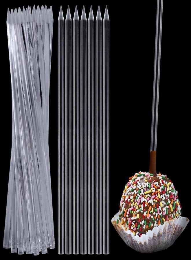 HANSGO 28PCS Acrylic Cake Pop Sticks, 6 Inch Crystal Clear Sticks for Cake Toppers, Lollipops, Candy Apples, Dessert, Sturdy and Reusable, Safe Tips, Elegant Party Supplies- 0.2 Inch Diameter - Image 1