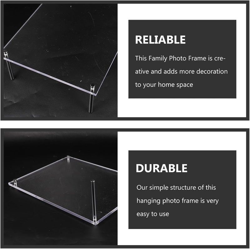 Garneck Acrylic Certificate Frame 8-inch (15.2x20.3cm) Crystal Photo Display with Wall Hanging and Desktop Stand, Creative Picture Frame for Office and Home Decor - Image 3