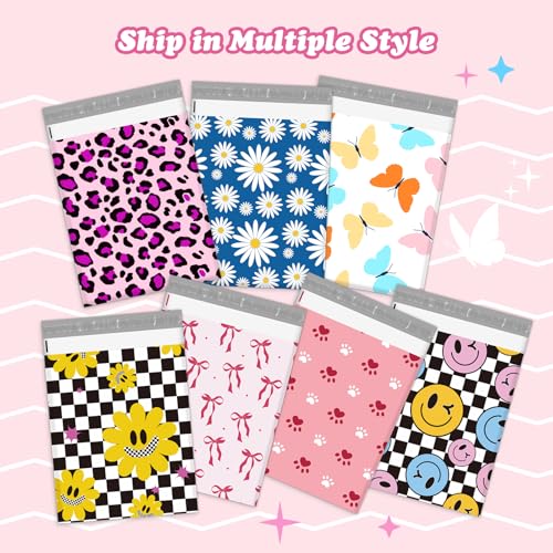 Fuxury Poly Mailers 10x13 Inch 50Pcs Shipping Bags for Clothing Strong Adhesive Shipping Envelopes for Small Business Self Seal Pink Bows Poly Bag Mailing Envelopes - Image 5