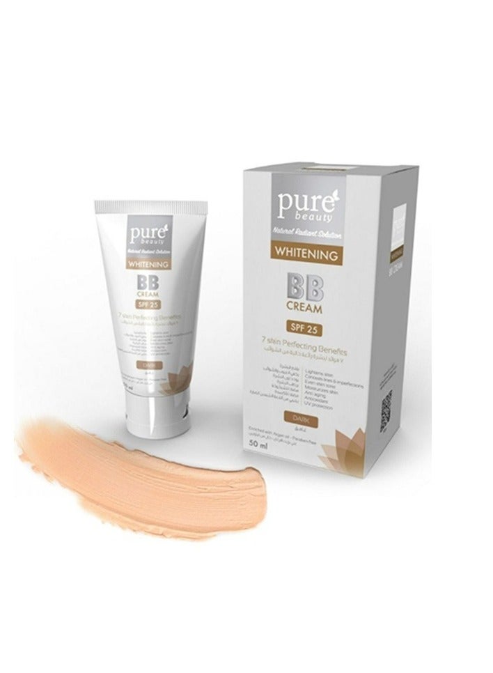 Pure Beauty 7 Skin Perfecting Benefits Whitening Radiant Solution BB Cream SPF 25 Dark 50 ml