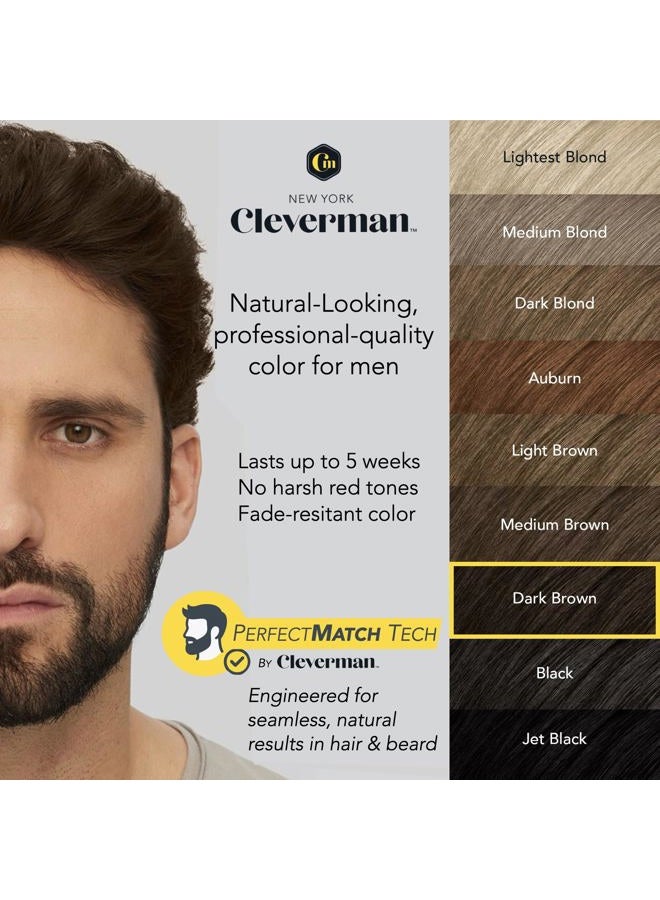 Cleverman Dark Brown Hair & Beard Dye Kit for Men - Natural-Looking Gray Coverage, Professional-Quality, Ammonia-Free for Hair, Beard & Mustache - Image 5