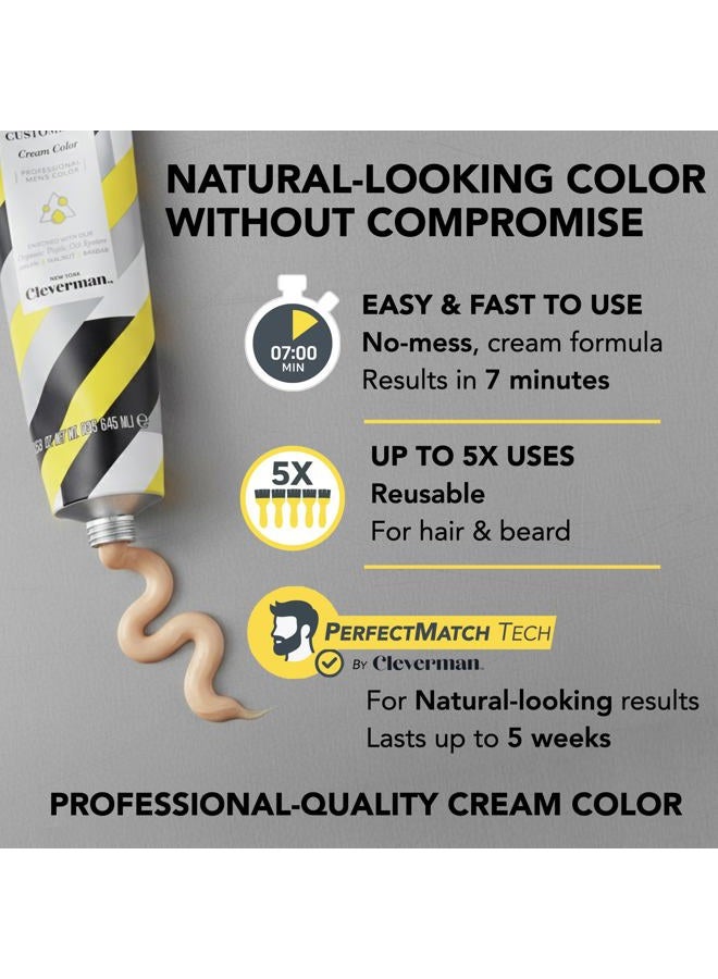Cleverman Dark Brown Hair & Beard Dye Kit for Men - Natural-Looking Gray Coverage, Professional-Quality, Ammonia-Free for Hair, Beard & Mustache - Image 3