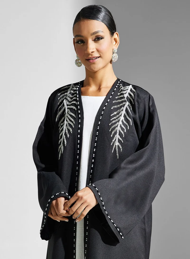 Khizana Embellished Detail Abaya
