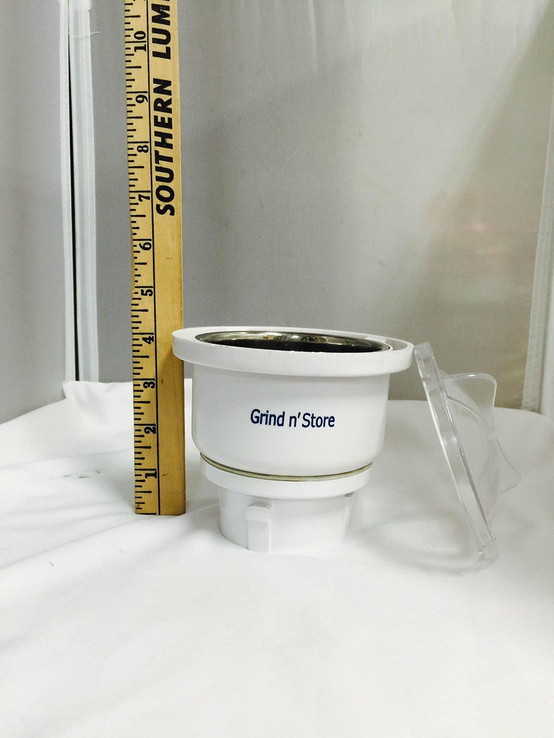 Preethi 0.4-Liter Grind n' Store Blue Leaf Chutney Jar,Silver - Image 3