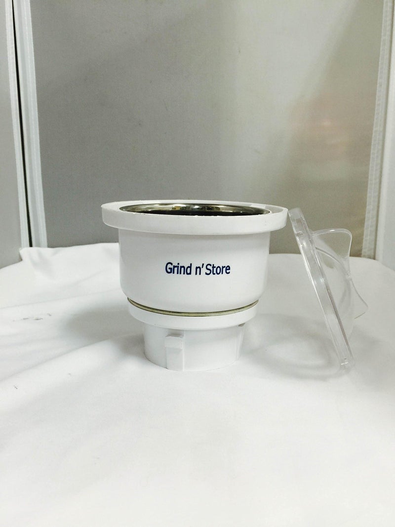 Preethi 0.4-Liter Grind n' Store Blue Leaf Chutney Jar,Silver - Image 2