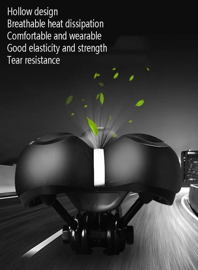 Lista Premium Gel Bicycle Seat Cushion - Ergonomic Silicone MTB & Road Bike Saddle with Hollow Vent Design, Shock-Absorbing, Soft & Comfortable Cycling Seat with Reflective Strip (Black) - Image 4