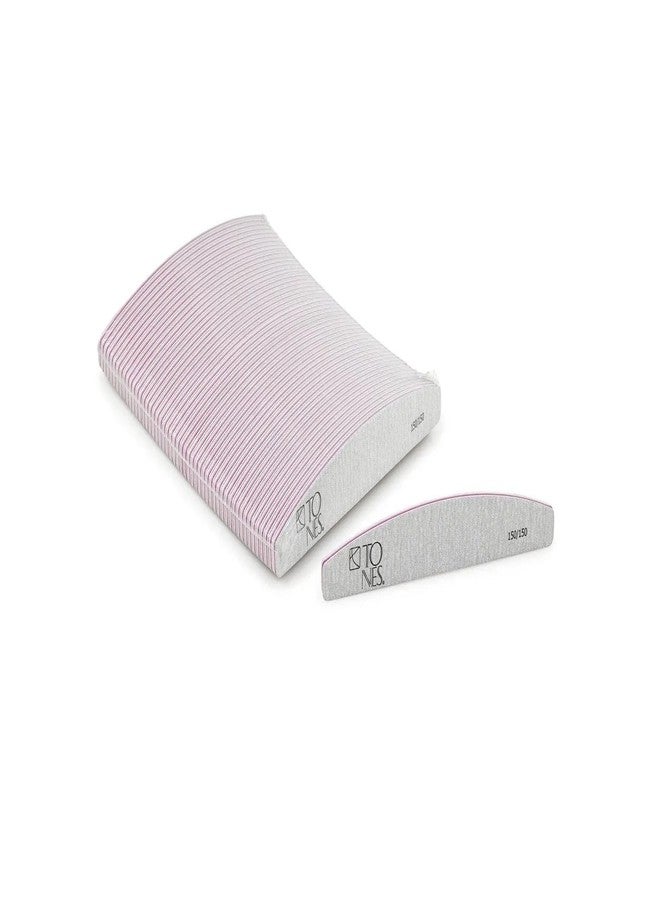 TONES Professional Nail Files 150/150 (25 Pack) - Double Sided Ergonomic Emery Boards for Natural Acryliuc Gel Nails, Perfect for Nail Techs or DIY Nails at Home