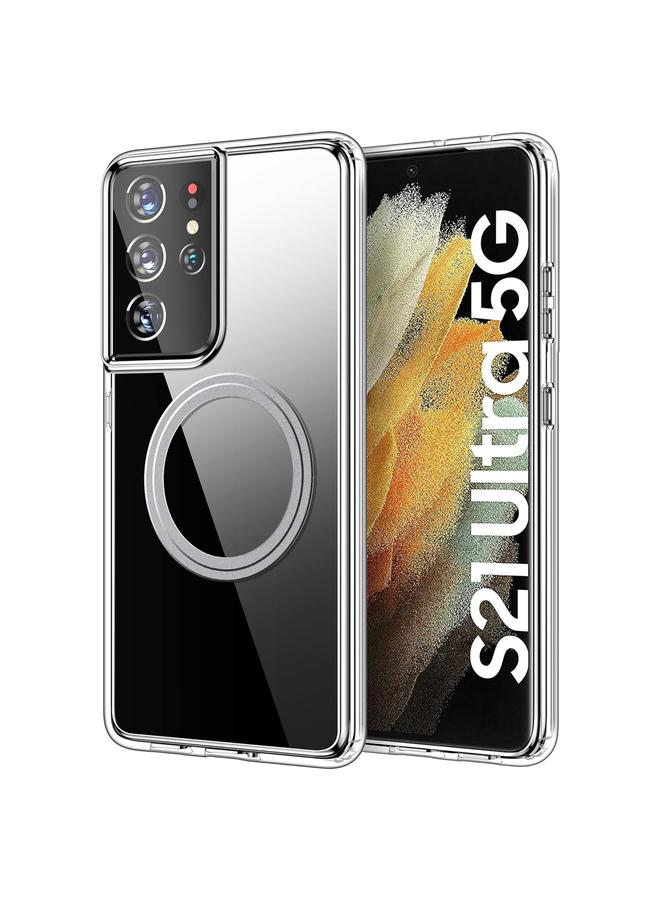 S-TOP Case For Samsung Galaxy S21 Ultra 5G Transparent Frosted MagSafe Phone Case - Image 1