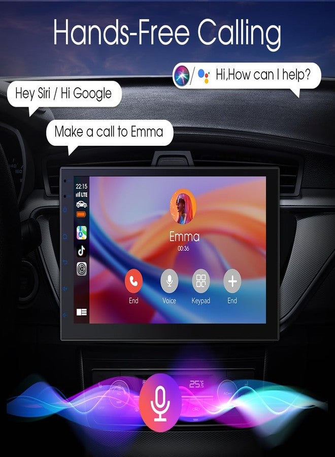 Haudio 7" Car Stereo Double Din Wireless Apple Carplay Radio Screen for Car Audio Receivers, Bluetooth 5.0 Car Play Android Auto Touchscreen, Channel RCA, Backup Camera, SWC, FM/AM|Car Audio Receivers - Image 4