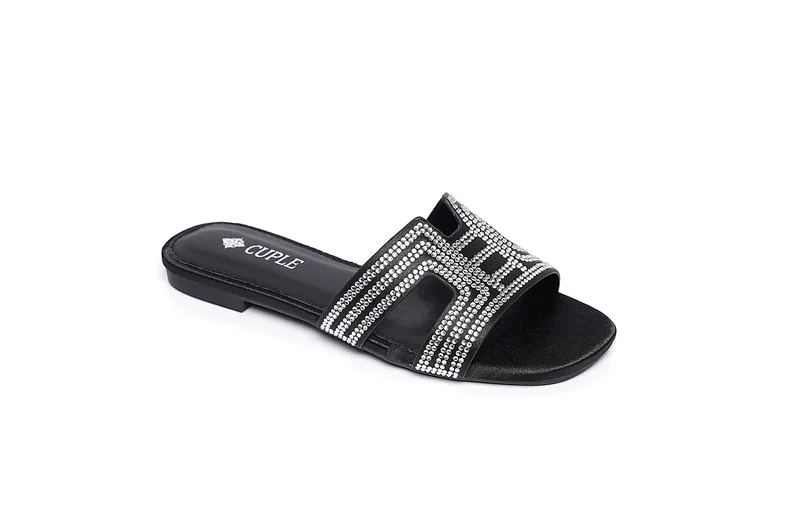 Cuple Girls embellished slide sandals