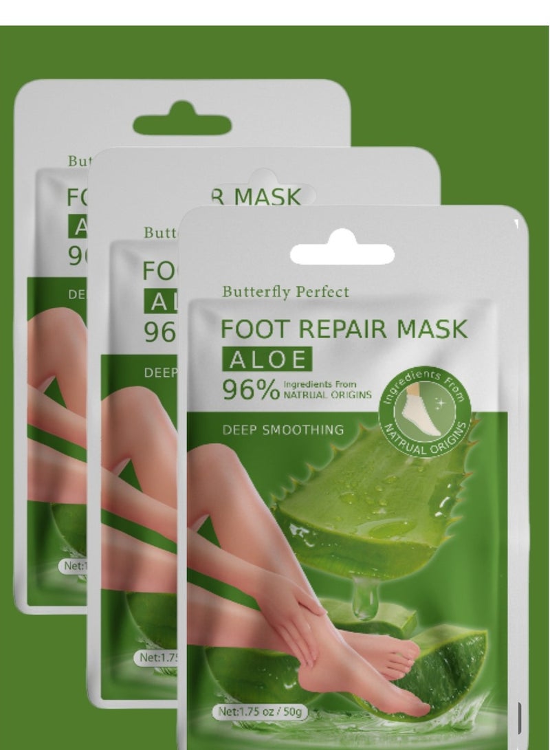 Butterfly Perfect 3 Pieces Aloe Moisturizing Foot Mask 50 g 