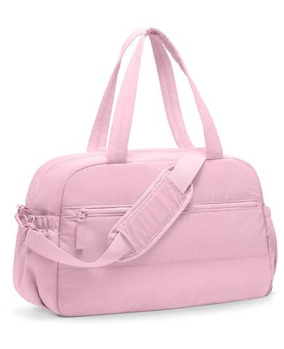 Uselike Gym Bag for Women Travel Duffle Bags with Wet Pocket Lightweight Carry on Bag Overnight Weekender Duffel Bag Water Resistant Bright Pink - Image 1
