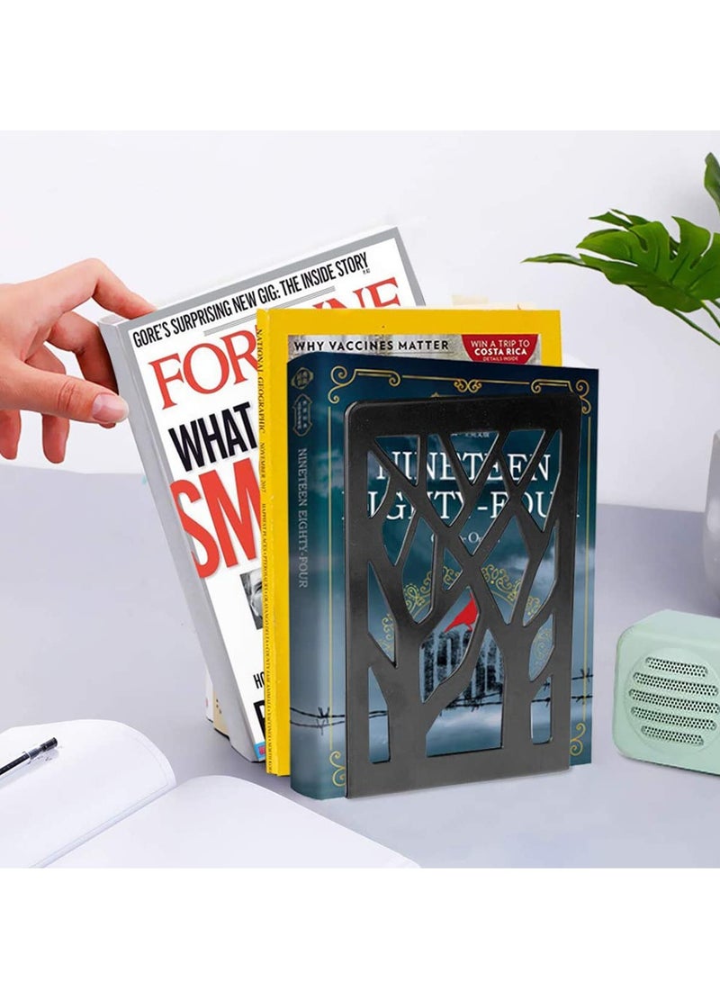 Zikra 1 Pairs Book Ends for Shelves Bookends for Office, Book Ends for Heavy Books Book Shelf Holder Stand Home Decorative - Image 1