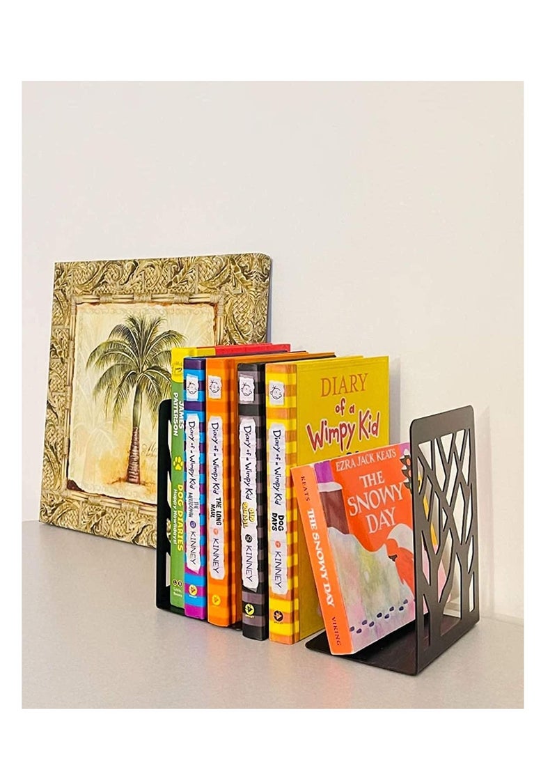 Zikra 1 Pairs Book Ends for Shelves Bookends for Office, Book Ends for Heavy Books Book Shelf Holder Stand Home Decorative - Image 2