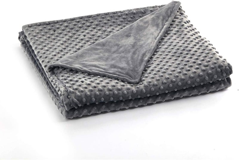 RelaxBlanket 48''x72'' Duvet Cover for Weighted Blanket | Premium Super Soft Minky Dot | Dark Grey - Image 1