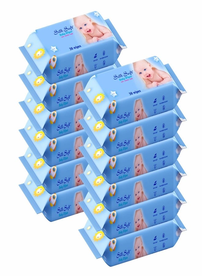 Silk Soft Baby Wet Wipes - 360 Wipes (30 x 12 Packs) | Fragrance-Free, Alcohol-Free & Hypoallergenic | Extra Thick, Moisturizing & Gentle on Sensitive Baby Skin - Image 1