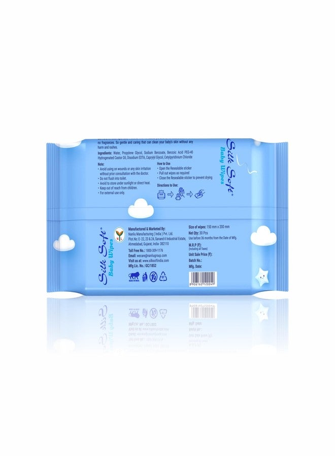 Silk Soft Baby Wet Wipes - 360 Wipes (30 x 12 Packs) | Fragrance-Free, Alcohol-Free & Hypoallergenic | Extra Thick, Moisturizing & Gentle on Sensitive Baby Skin - Image 3