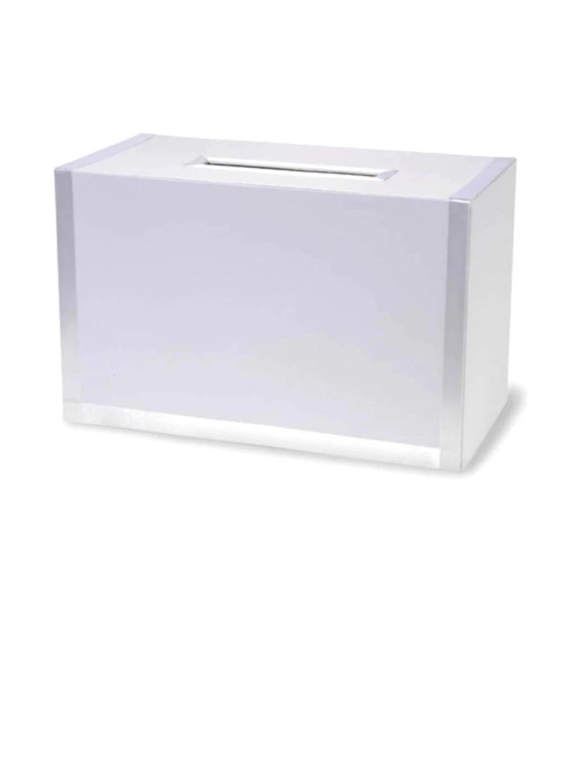 Generic - Wedding Card Box Rectangle White 16 x 8 x 10-1/8 - Image 1