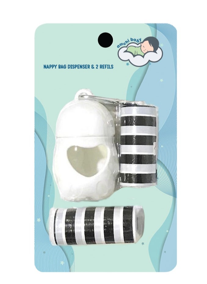amchi baby - Diaper Disposal Bag Dispenser with 2 Garbage Bag Rolls - Image 1