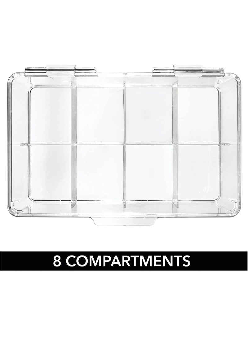 Arabest Easy Select Tea Chest Box - 1PC Tea Storage Box with 8 Compartments Holds up to 100 Tea Bags Each -Tea Organiser - Tea Bag Storage Box - Clear  - Image 4